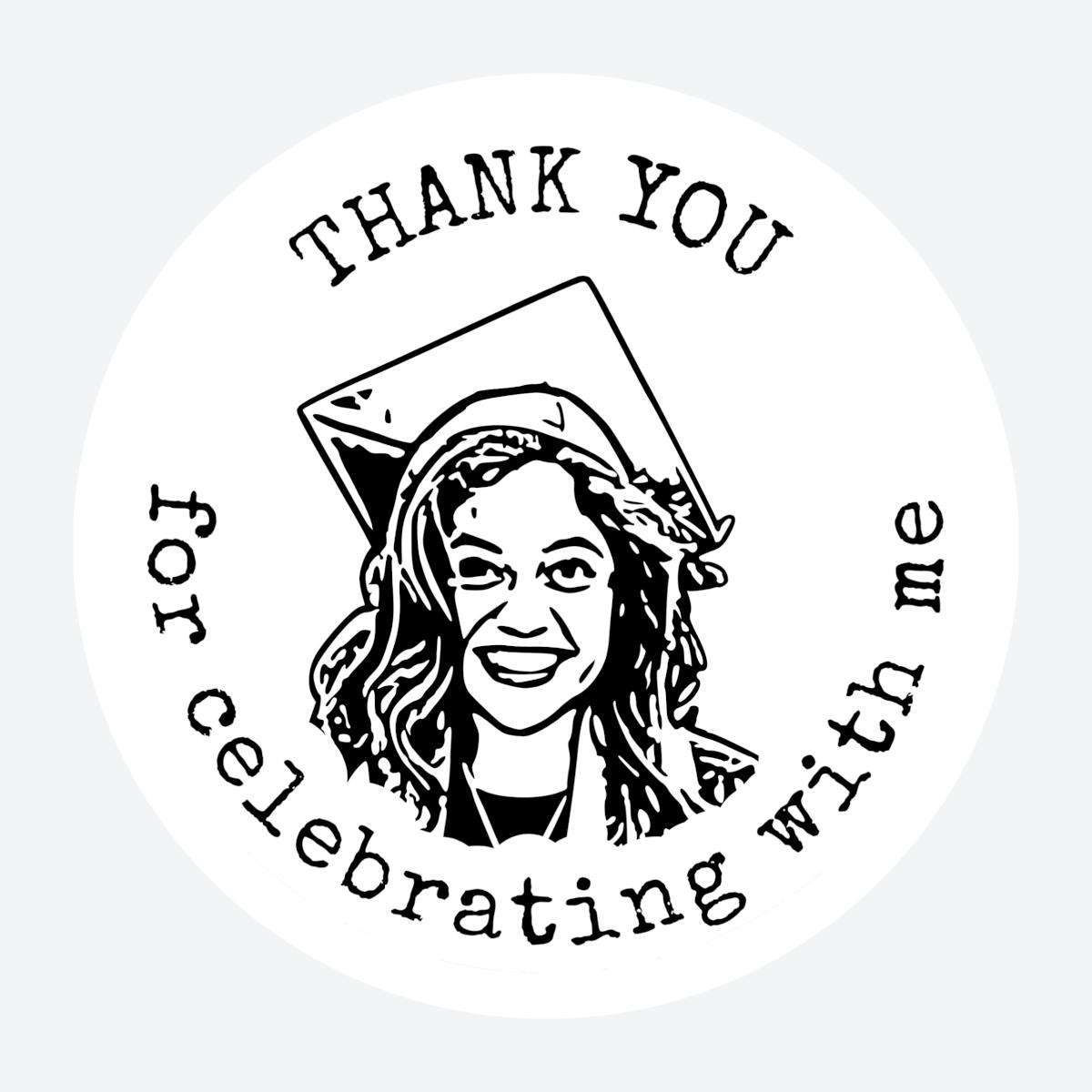 Heartfelt Grad Thank You Stickers