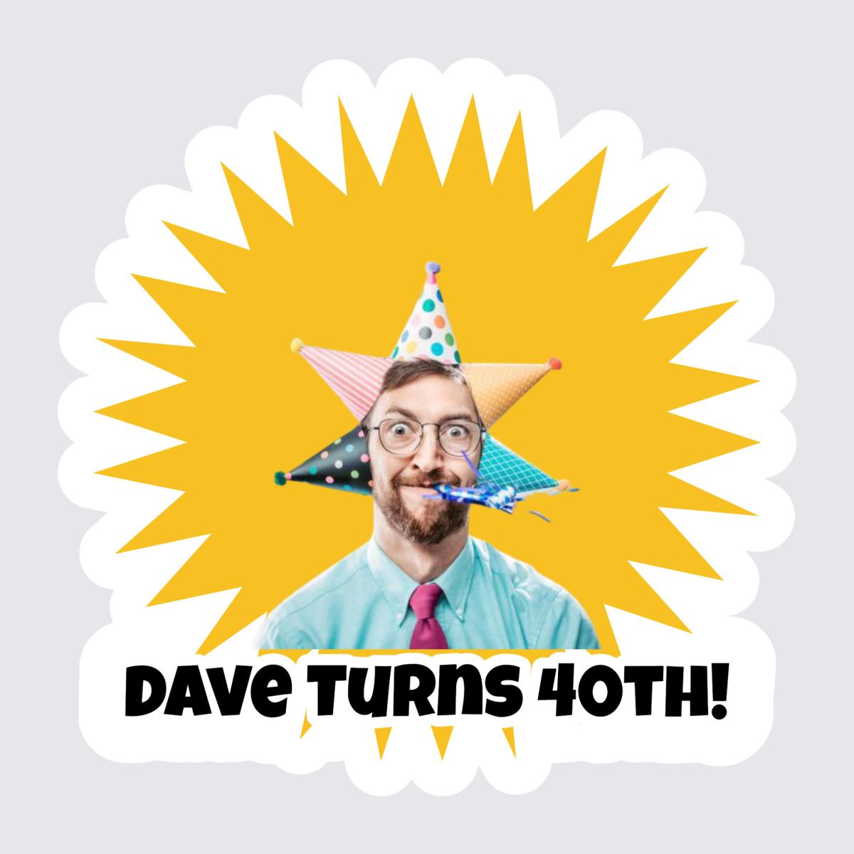 Custom Photo Birthday Stickers