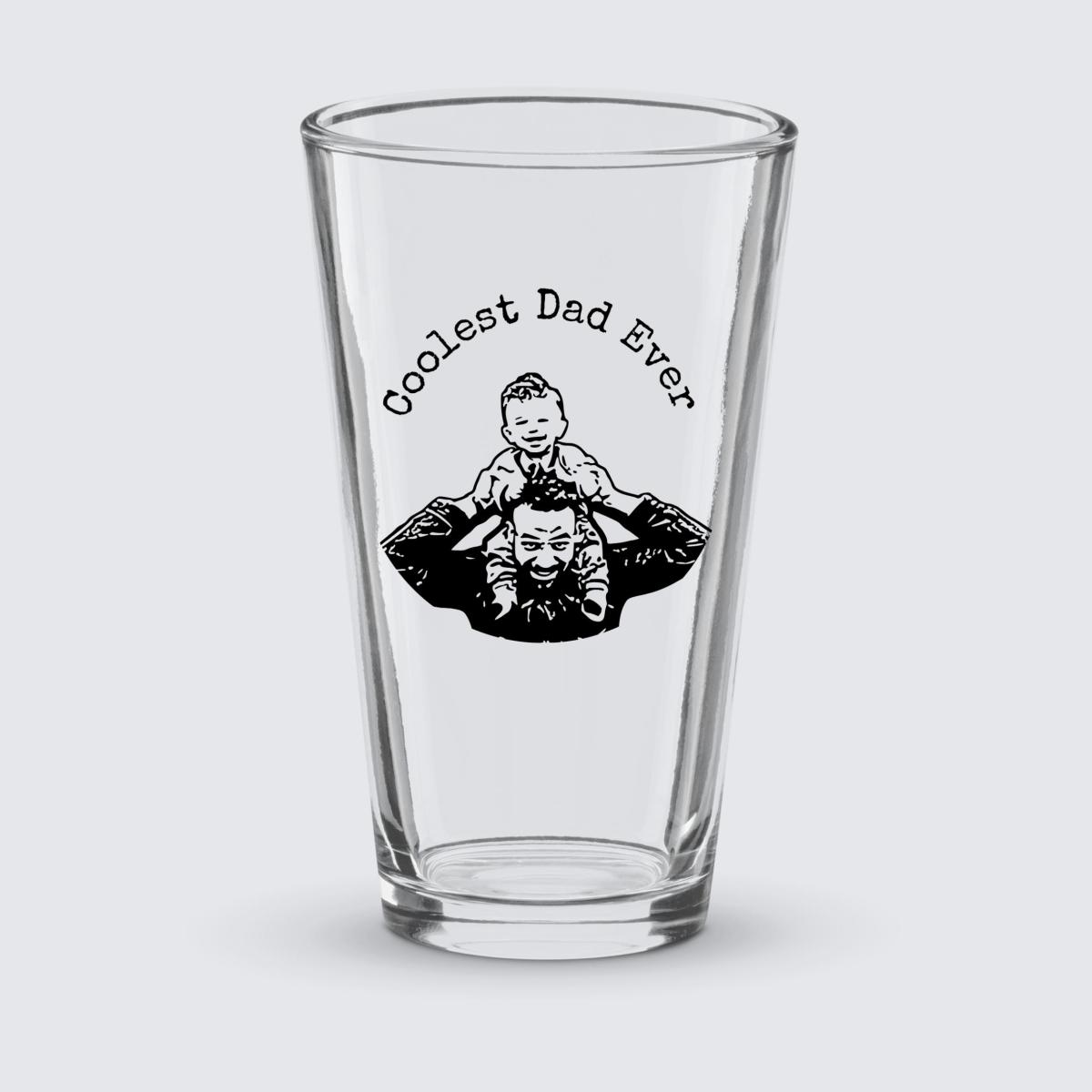 Personalized Father Face Pint Glass