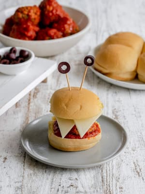 Halloween Meatball Sliders
