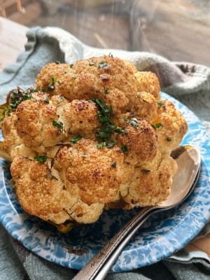 Mustard & Thyme Whole Roasted Cauliflower