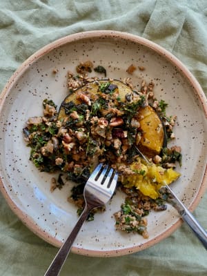 Turkey & Kale Stuffed Acorn Squash