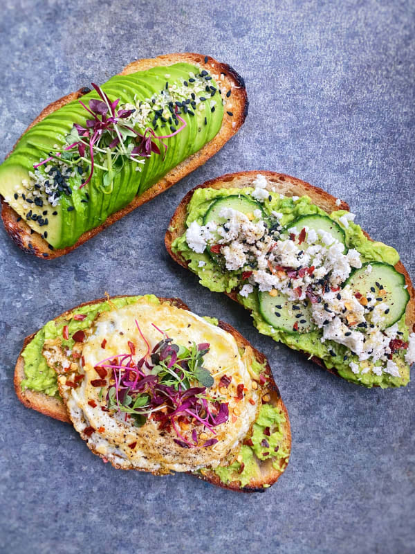Three Avocado Toasts