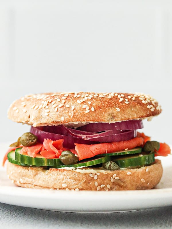 Smoked Salmon Bagel Sandwich