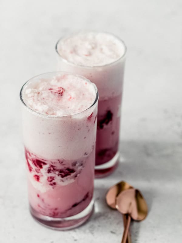 Strawberry Coconut Ice Cream Floats