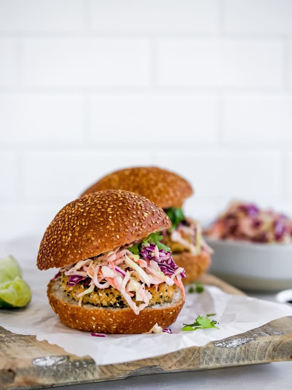 Sesame Crusted Salmon Burgers