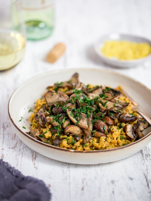 Vegan Mushroom & Farro Risotto