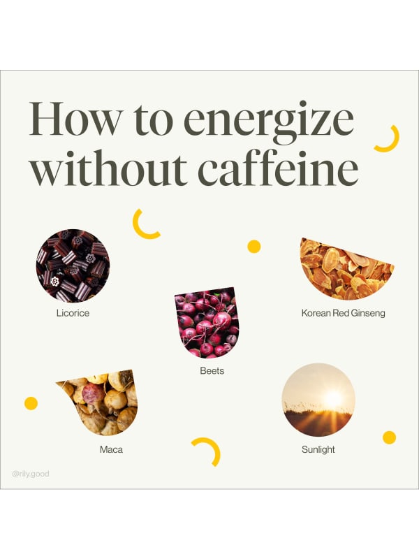 How To Energize Without Caffeine Infographic