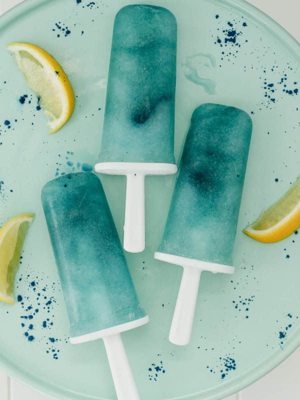 Three Blue Popsicles