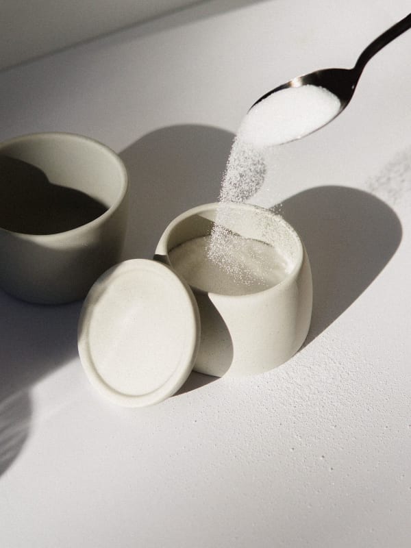 White Sugar on Spoon