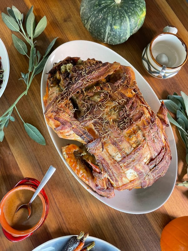 bacon woven turkey