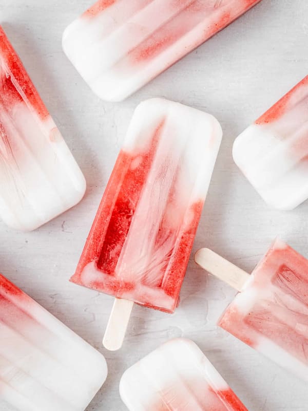 Strawberry Rhubarb Popsicles