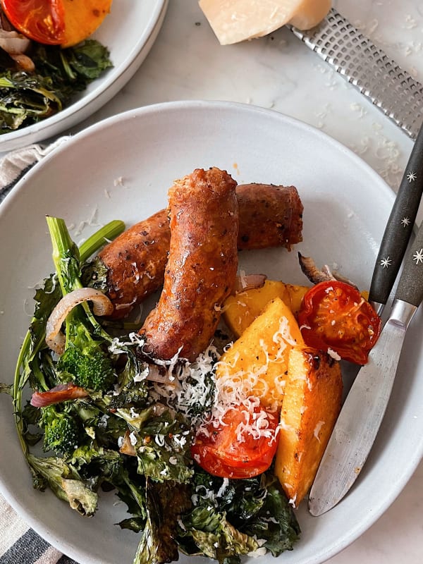 Sheet Pan Polenta with Sausage