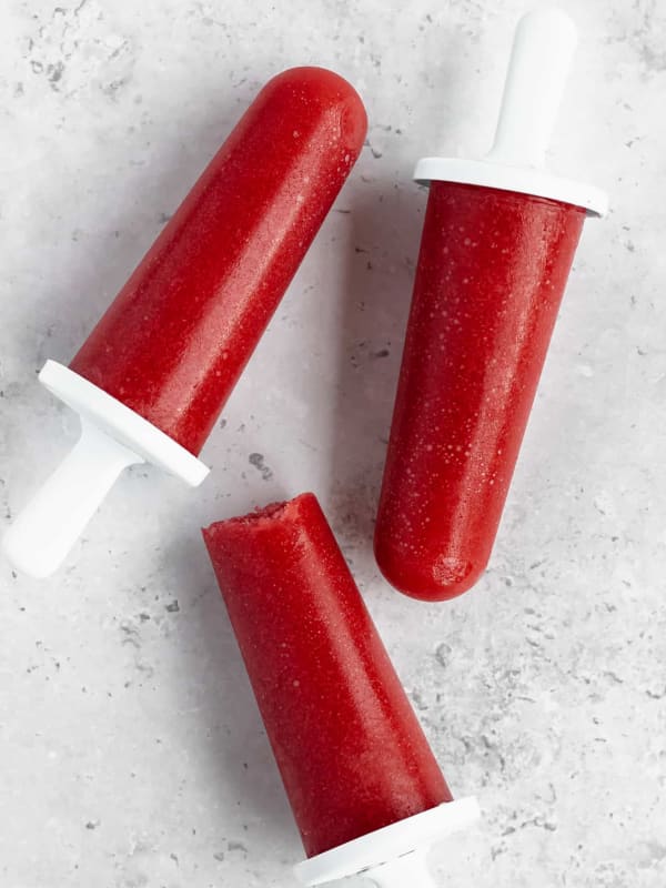 Strawberry Mint Popsicles