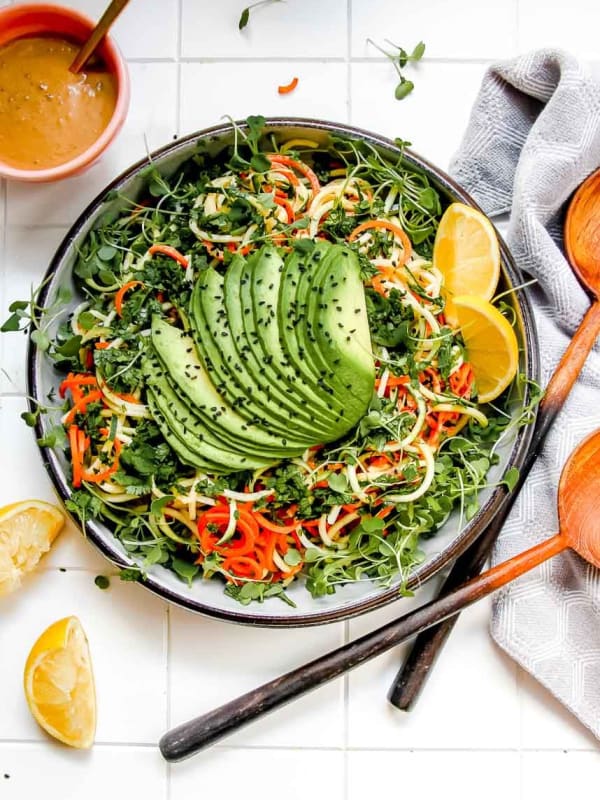 Spiralized Carrot and Zucchini Salad