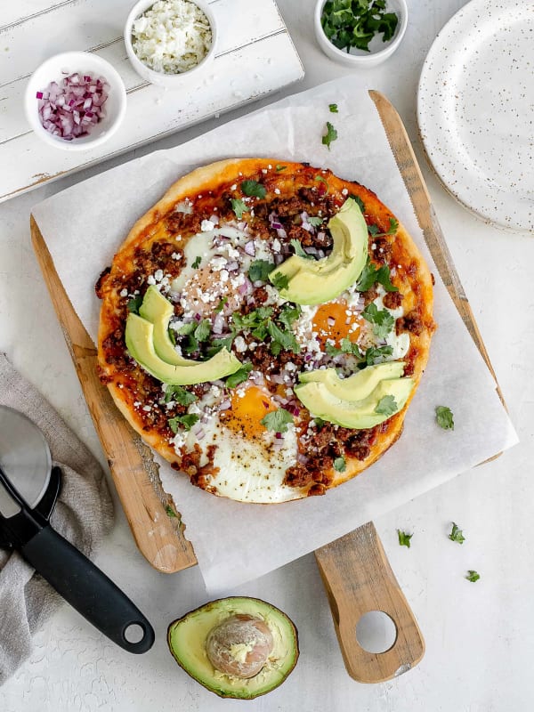 Breakfast Pizza with Chorizo & Eggs