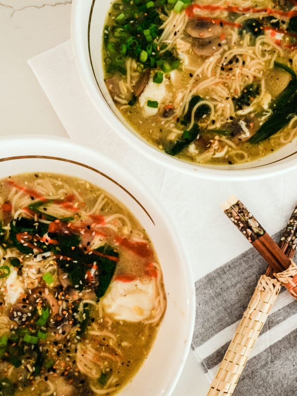 Homemade Mushroom & Kale Ramen