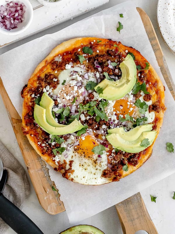 Breakfast Pizza with Chorizo & Eggs