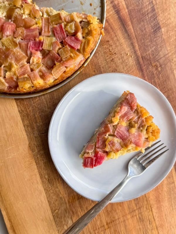 GF Rhubarb Upside Down Cake