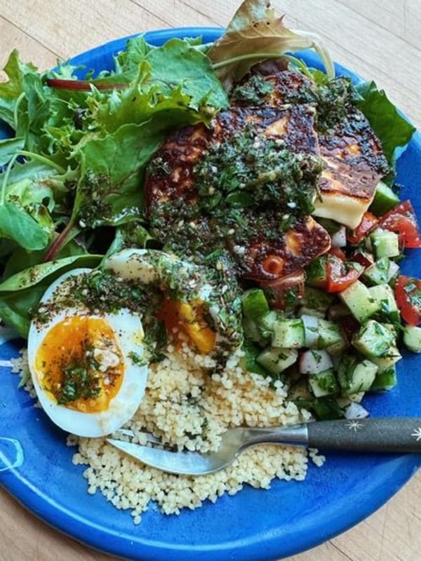 Grilled Halloumi Bowl