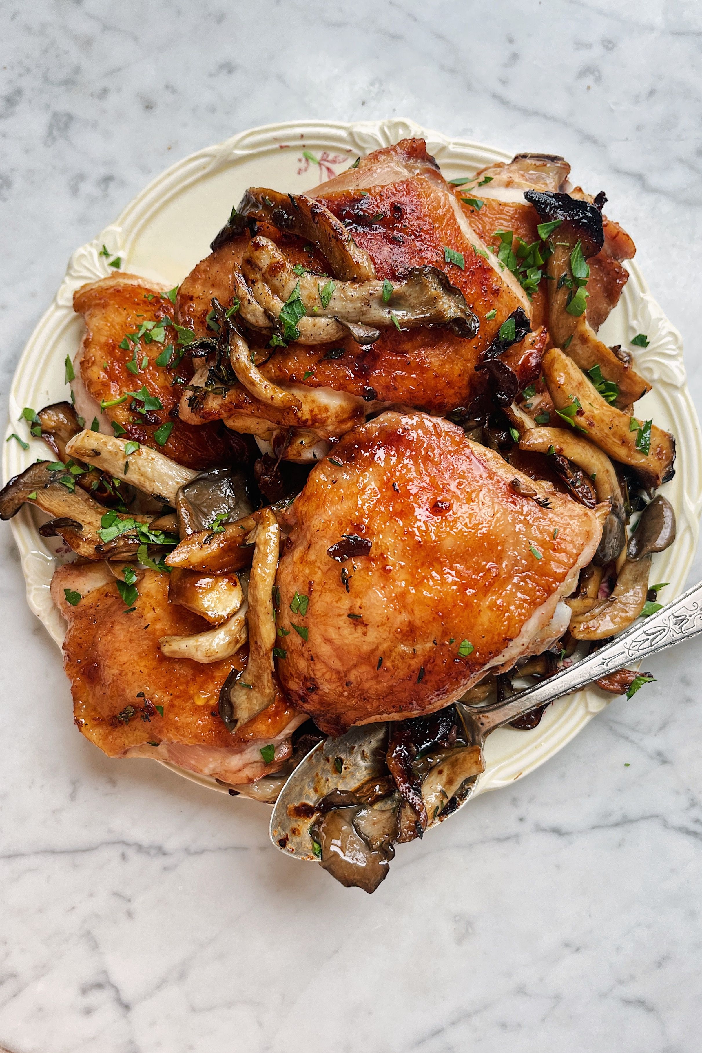 Sheet Pan Roast Chicken &amp; Mushrooms | Rily Recipes | Rily · Good Recipes