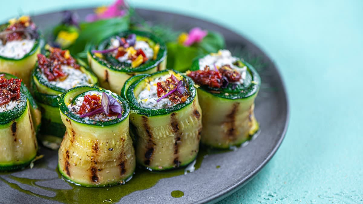 Grillitud suvikõrvits Ricotta juustuga