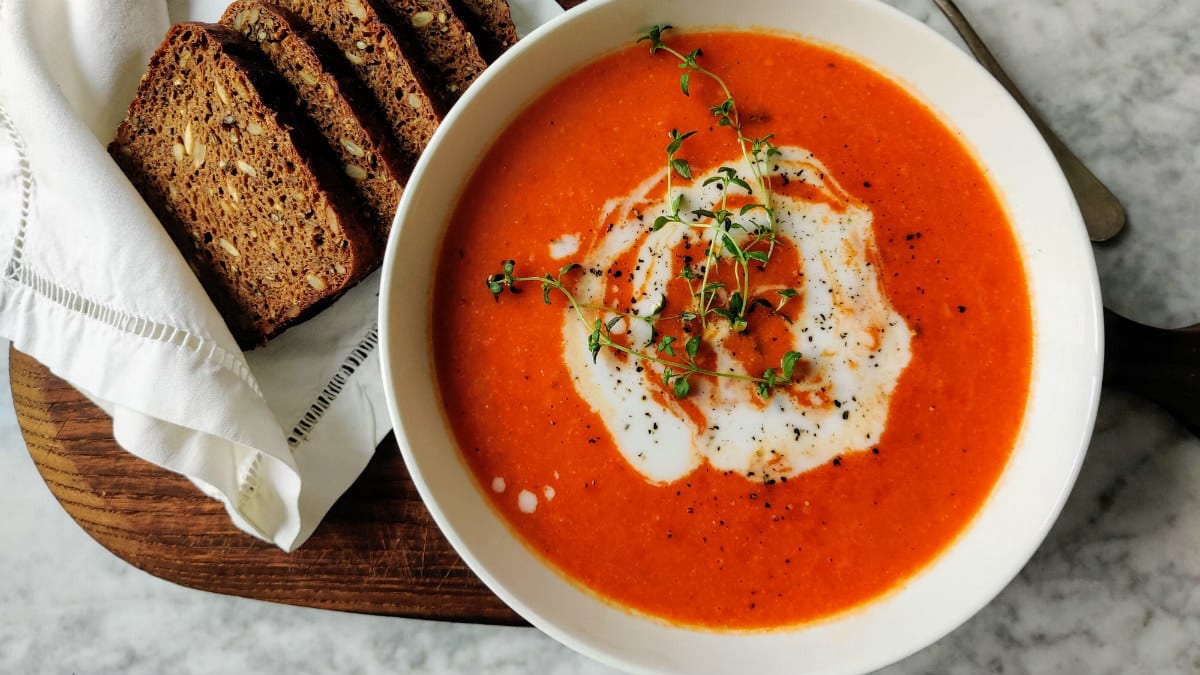 Röstitud lillkapsa ja punase paprika püreesupp