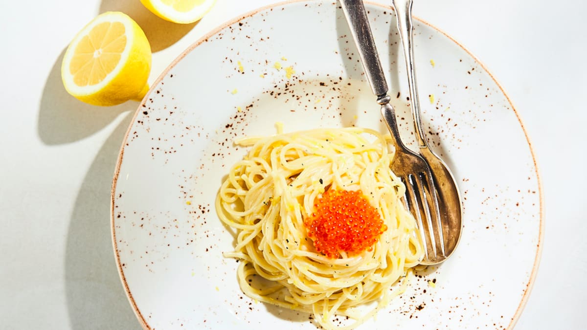 Krēmīgie spageti ar ikriem