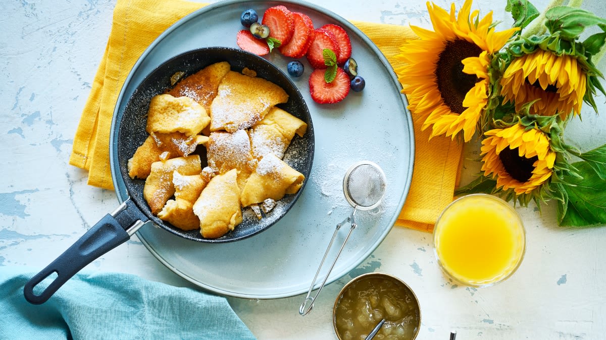 Varškės omletas „Kaiserschmarrn“