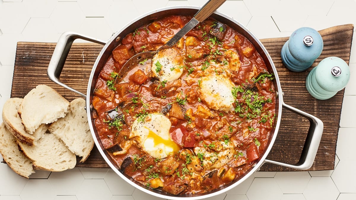 Shakshuka halloumi-juustuga