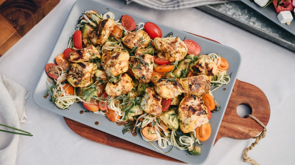 Keefirikana suvikõrvitsanuudlitega