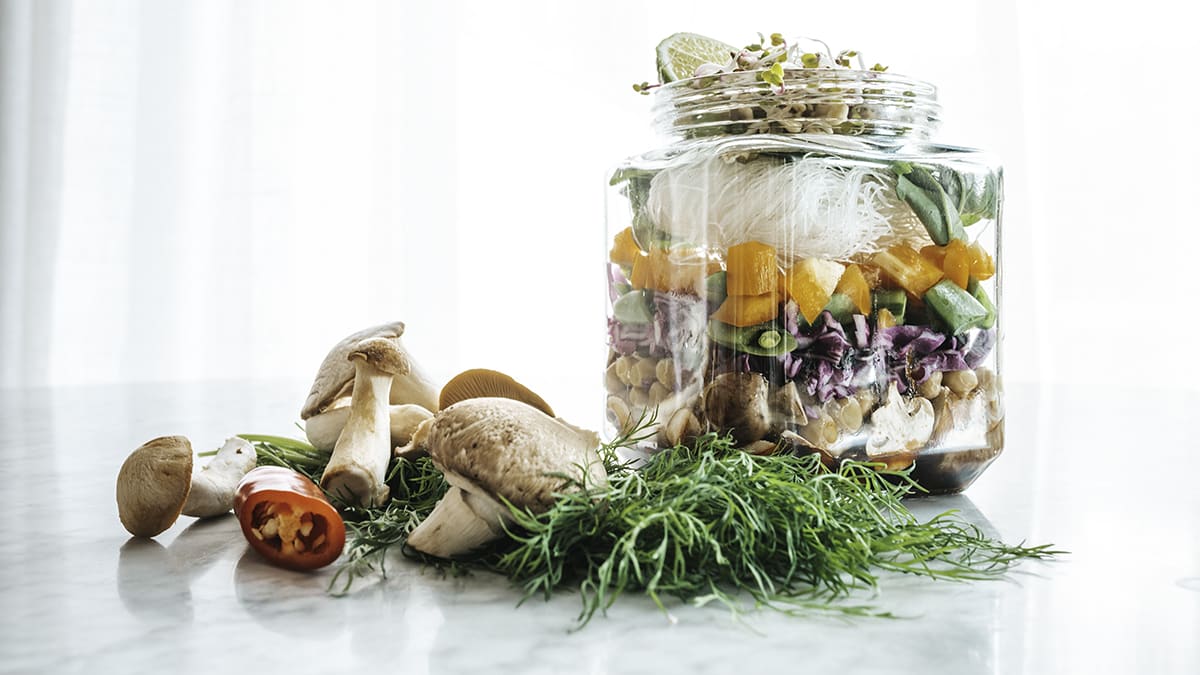 Vegan purgisupp seente ja kikerhernestega