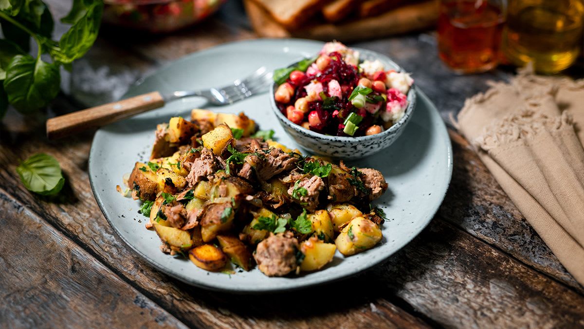 Tuunikala-kartuliroog salatiga