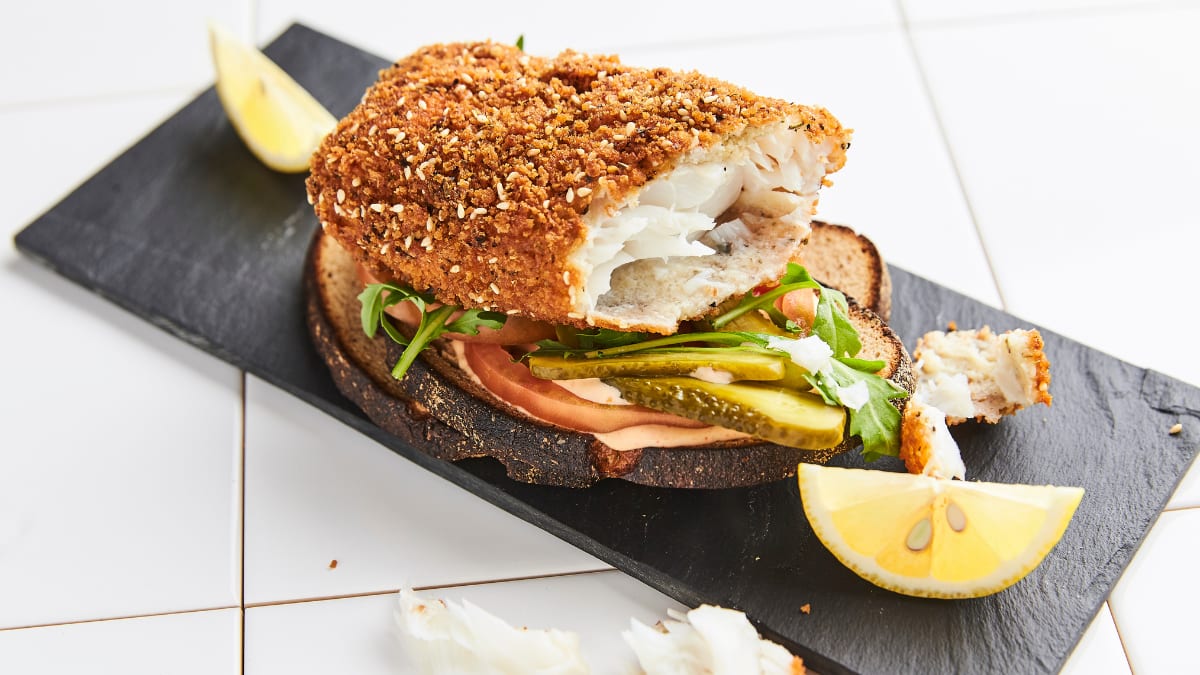 Kraukšķīgās mencas sendvičs