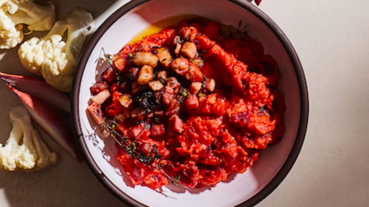 Biešu un kartupeļu biezenis