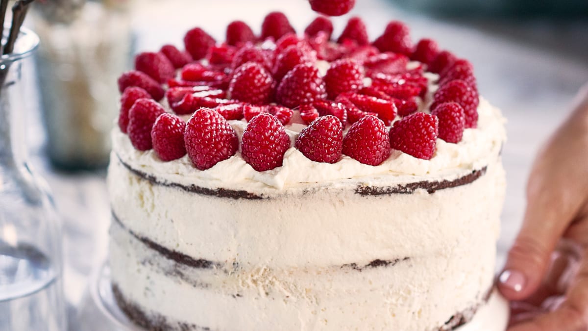 Šokoladinis tortas su avietėmis