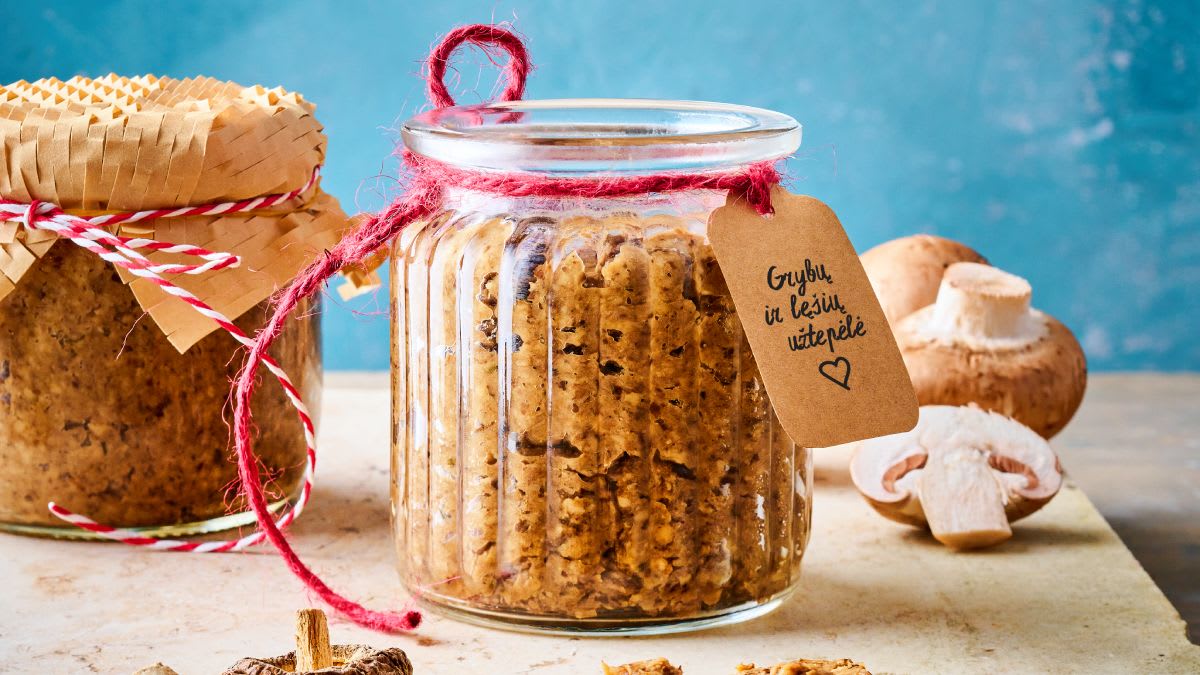 Veganiška grybų ir lęšių užtepėlė