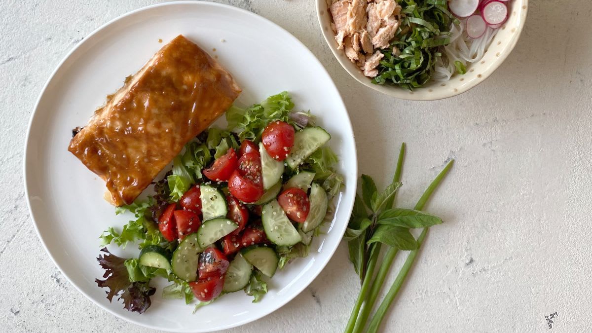 Lašiša su miso padažu