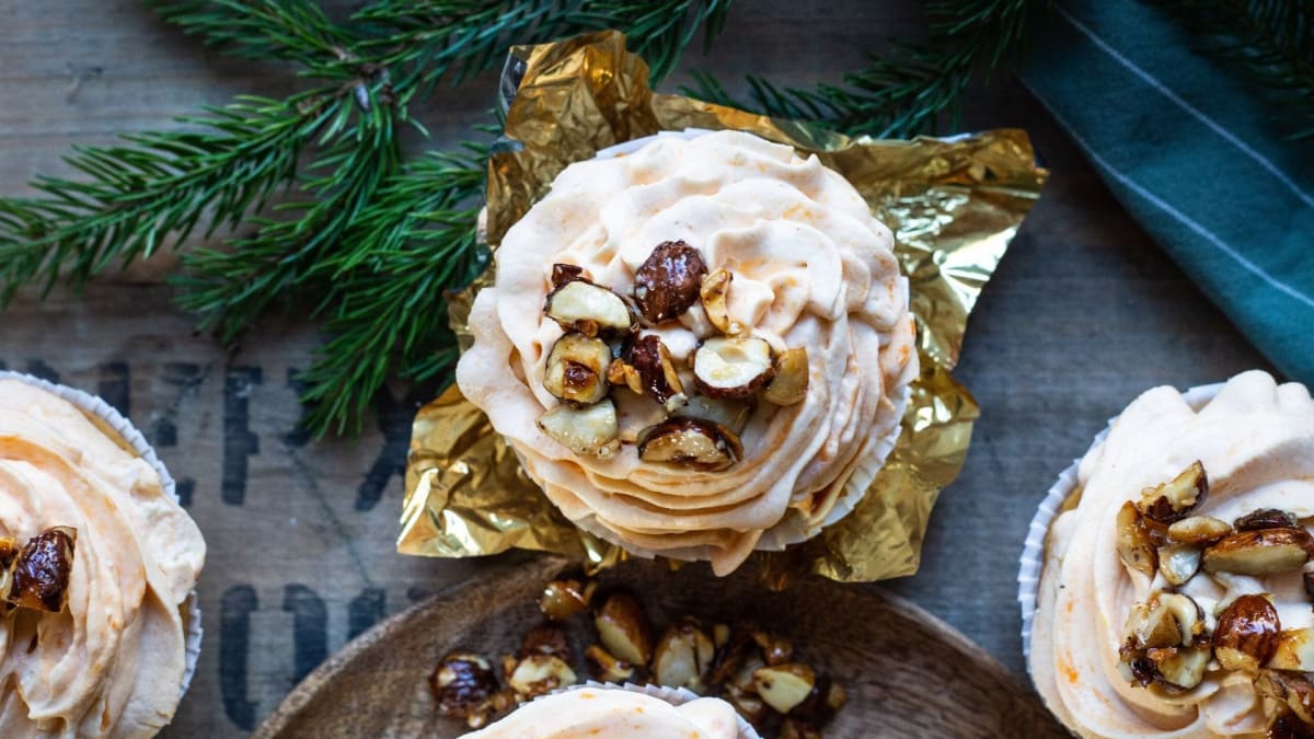 Moliūgų keksiukai su maskarponės sūriu