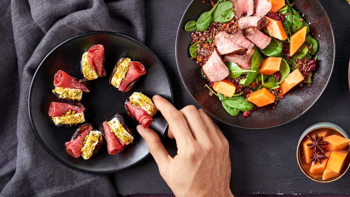 Datulės, įdarytos ožkos sūriu ir pistacijomis