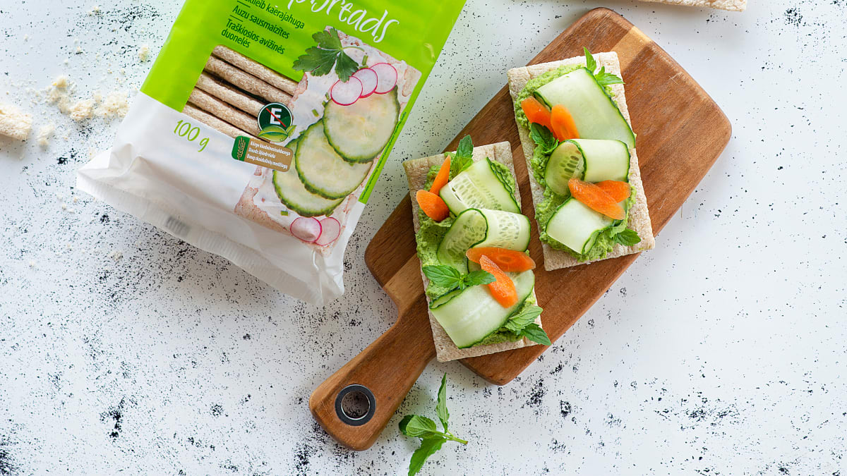 Žaliųjų žirnelių užtepėlė su mėtomis