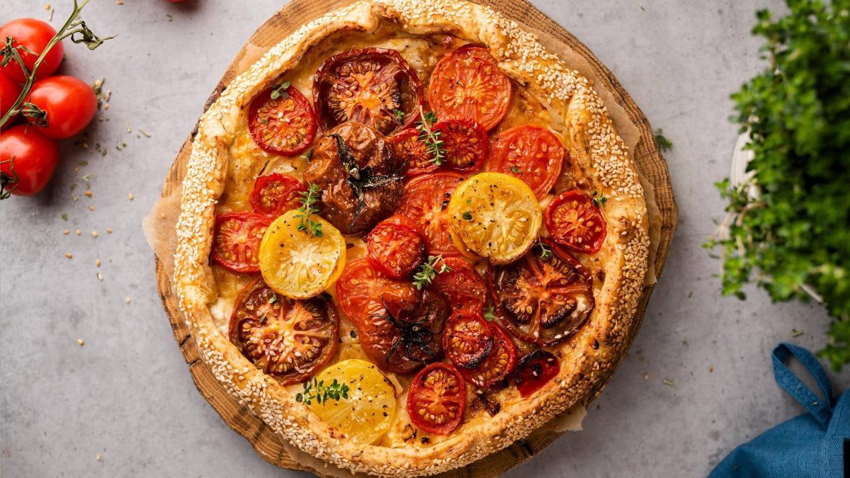 Pomidorų ir rikotos galetė