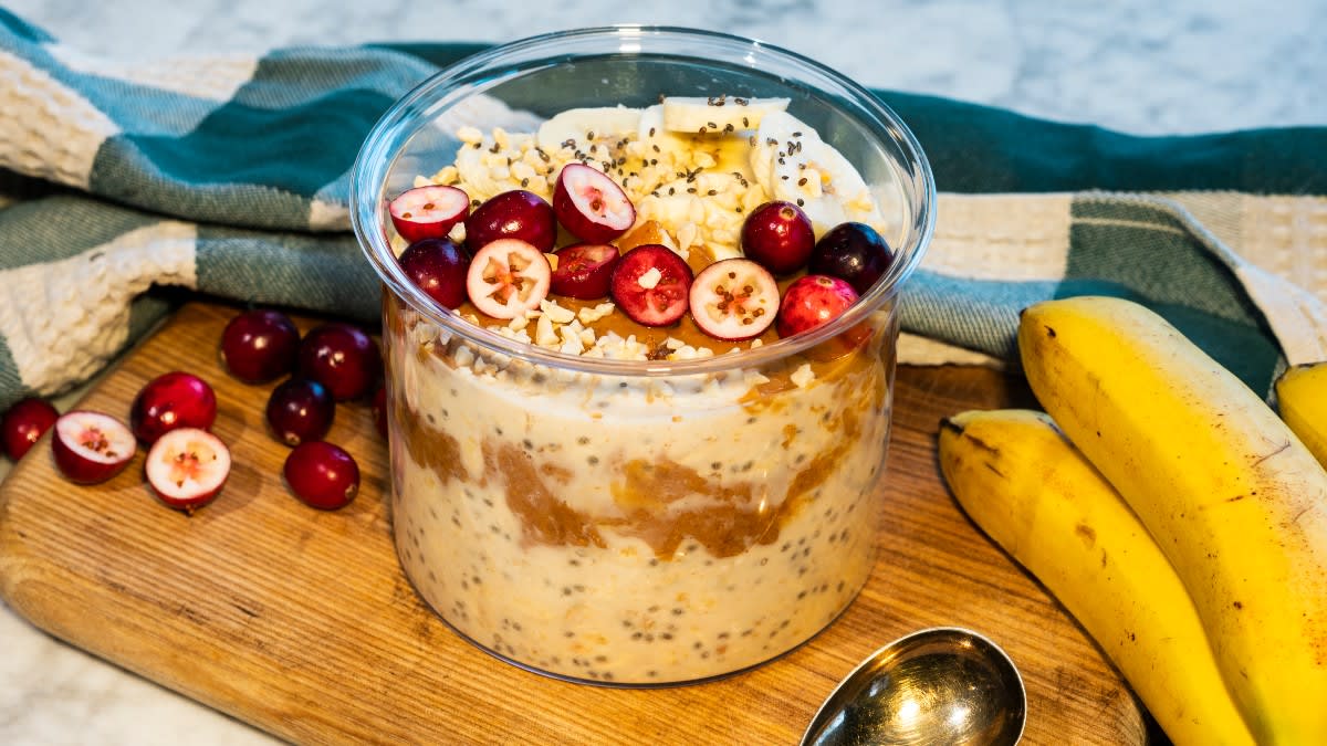 Banaani maapähkli üleöö kaerad tšiiaseemnetega