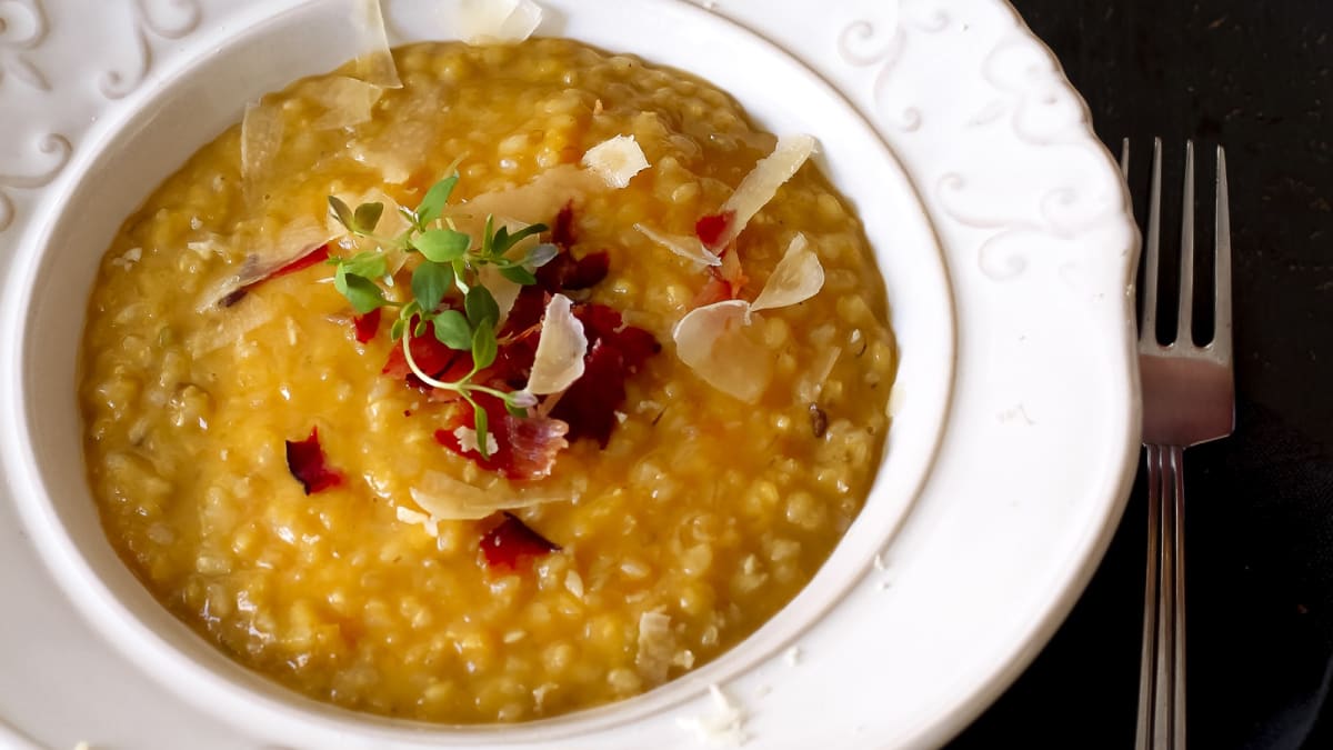 Kõrvitsarisoto krõbeda ahjusingiga