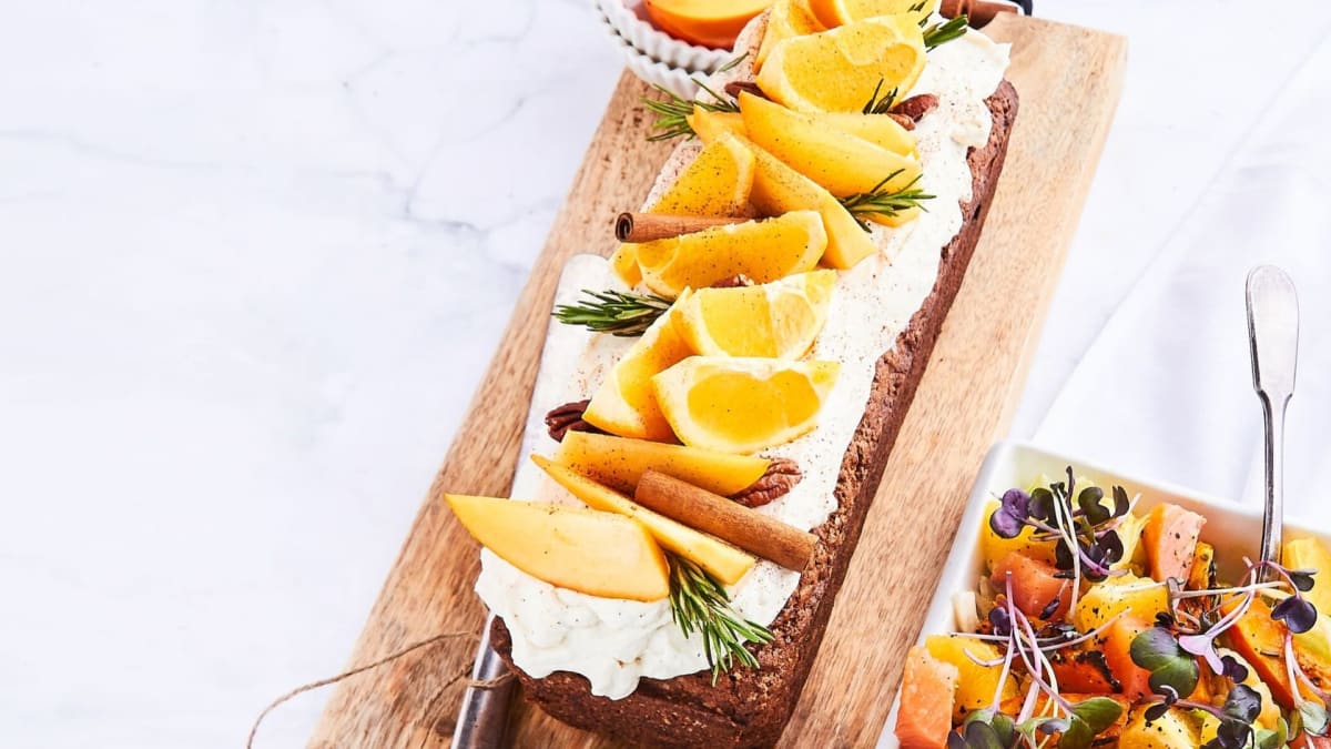 Persimonų ir apelsinų pyragas