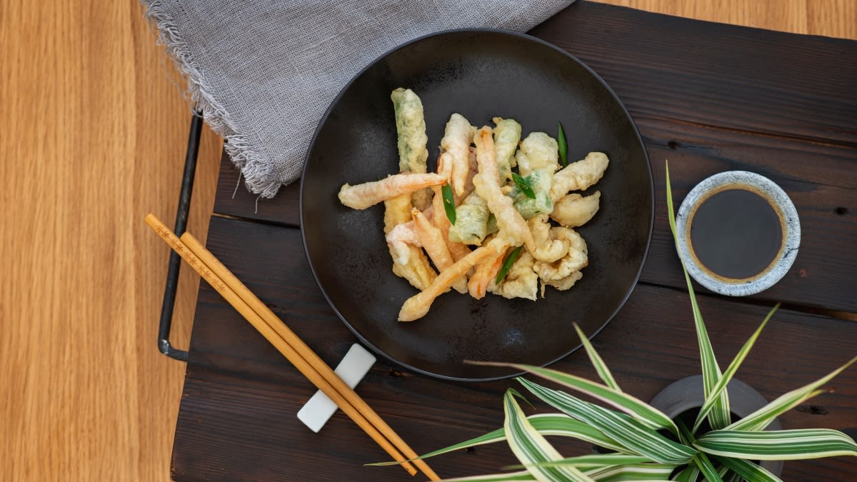 Korėjietiški TWIGIM kalmarai ir daržovės tempuroje