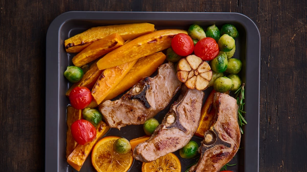 Veršienos nugarinė su saldžiomis bulvėmis