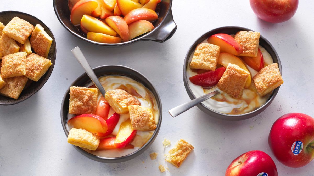 Lehttainatükid ja karamelliseeritud meeõunad 