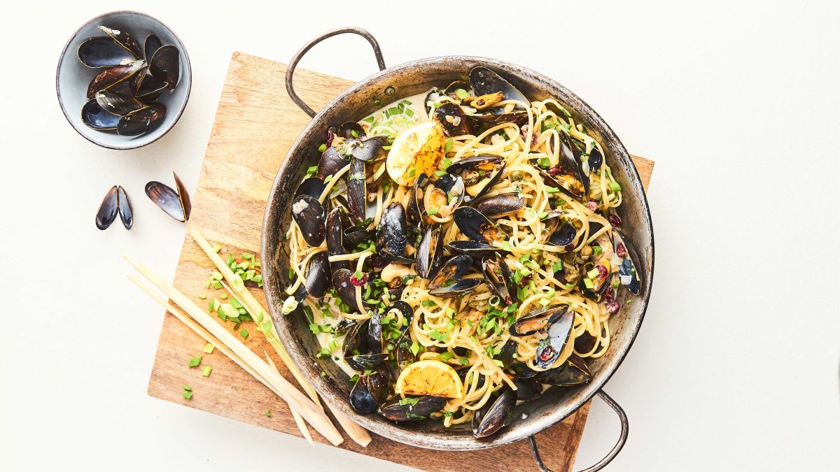 Linguine makaronai su midijomis