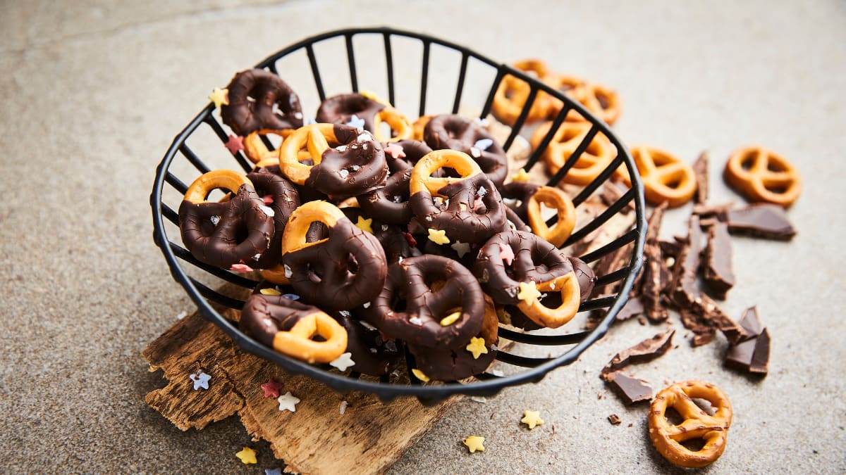 Sāļie kliņģerīši ar šokolādi